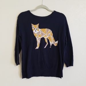 Target Navy Fox Geometric Sweater